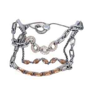 Bomb Party Bracelet NEW Women Costume Jewelry Countless Sparkle Smokey topaz